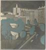 "Золотая Москва". Линогравюра. 1975. 33х29